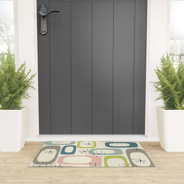 Mid Century Modern Shapes #society6 #buyart Welcome Mat Gallery Image 3