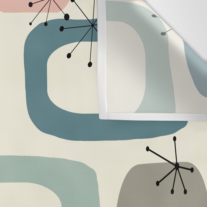 Mid Century Modern Shapes #society6 #buyart Wall Tapestry Gallery Image 3