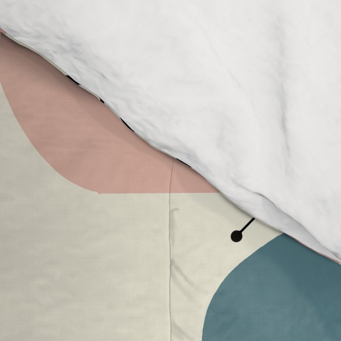 Mid Century Modern Shapes #society6 #buyart Comforter Gallery Image 4