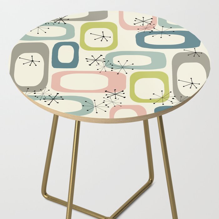Mid Century Modern Shapes #society6 #buyart Side Table Gallery Image 2