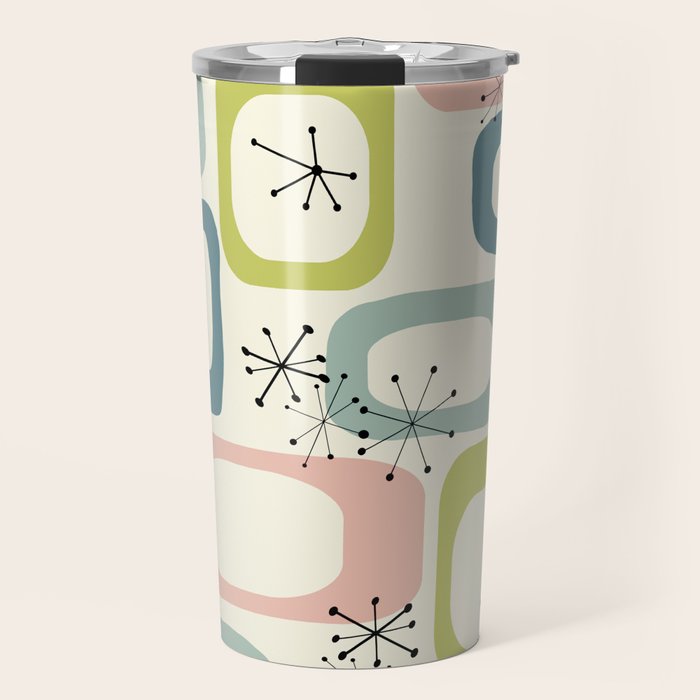 Mid Century Modern Shapes #society6 #buyart Travel Mug Gallery Image 1