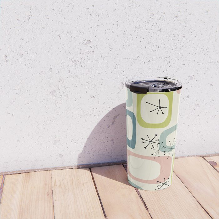 Mid Century Modern Shapes #society6 #buyart Travel Mug Gallery Image 4