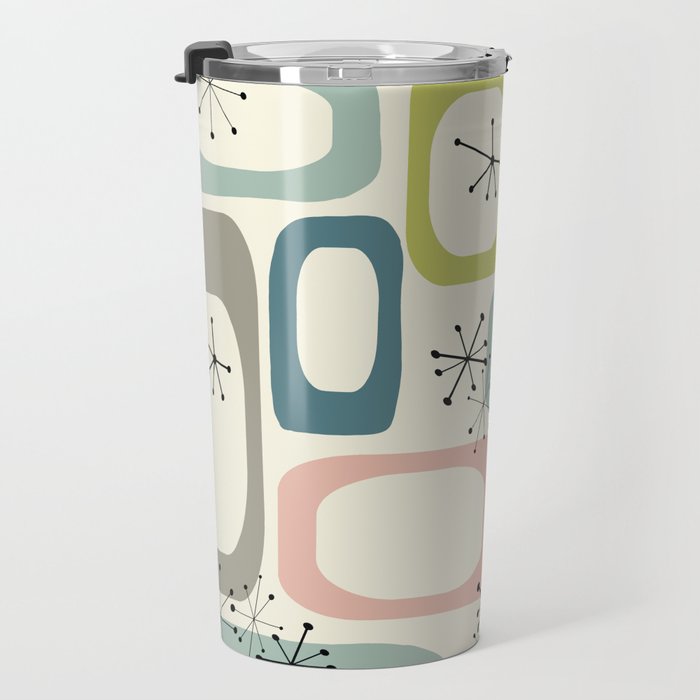 Mid Century Modern Shapes #society6 #buyart Travel Mug Gallery Image 3