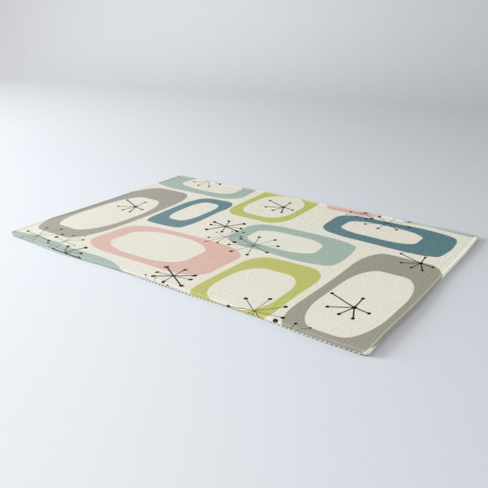 Mid Century Modern Shapes #society6 #buyart Rug Gallery Image 3