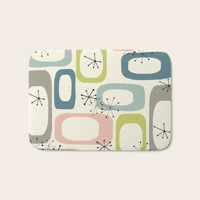 Mid Century Modern Shapes #society6 #buyart Bath Mat Gallery Image 1