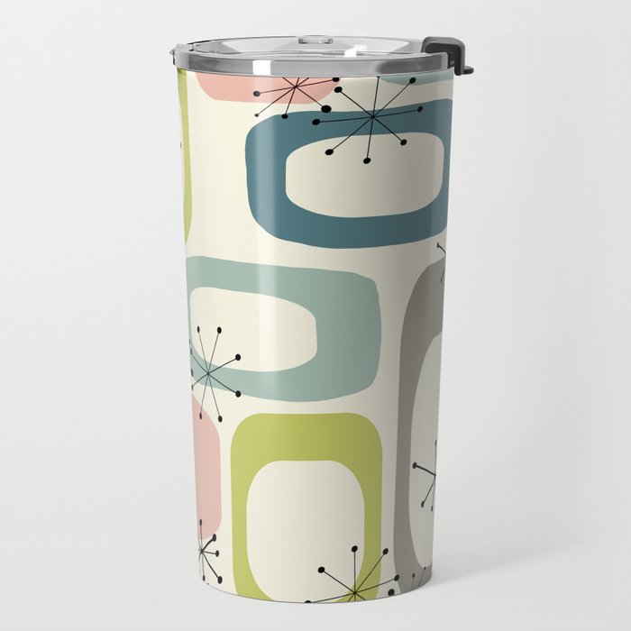 Mid Century Modern Shapes #society6 #buyart Travel Mug Gallery Image 2