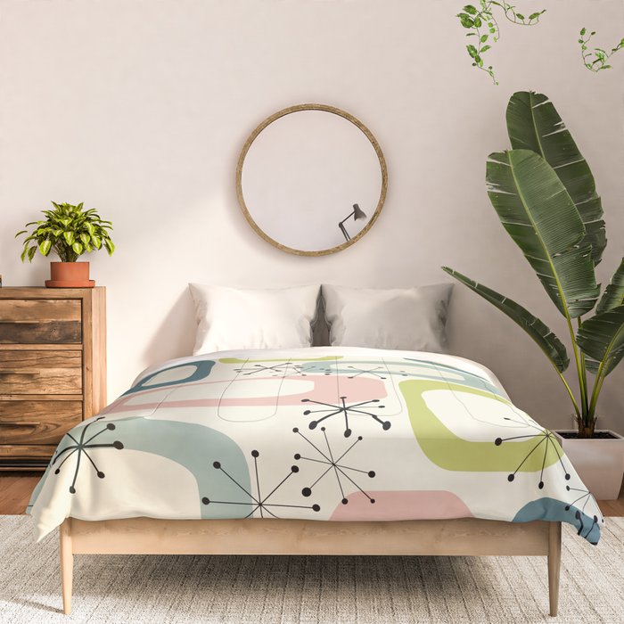 Mid Century Modern Shapes #society6 #buyart Comforter Gallery Image 3