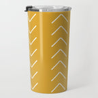 Mudcloth II (Mustard Yellow) Travel Mug Gallery Image 3