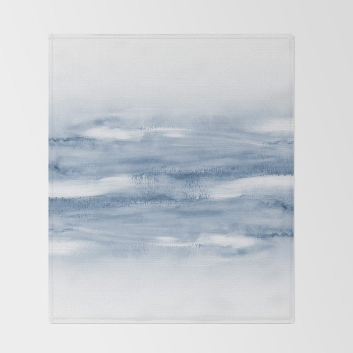Watercolour Abstract Clouds Throw Blanket Gallery Image 2