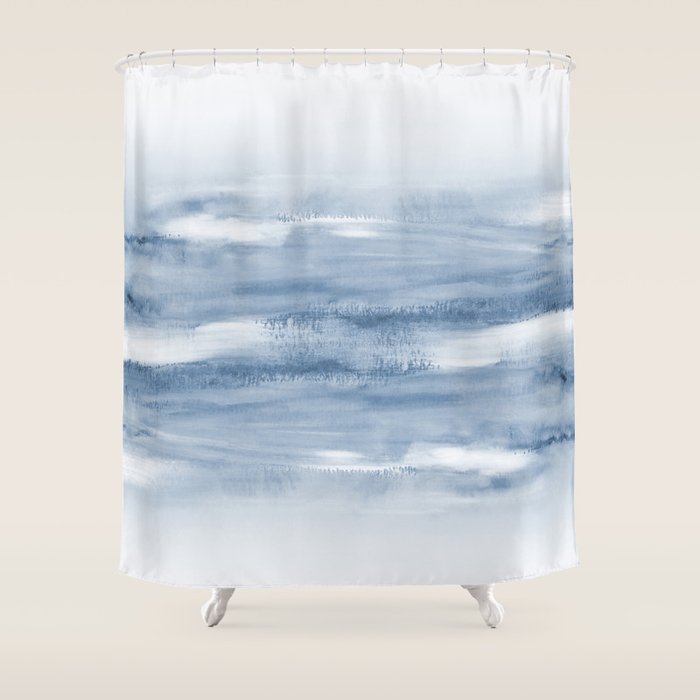 Watercolour Abstract Clouds Shower Curtain Gallery Image 1