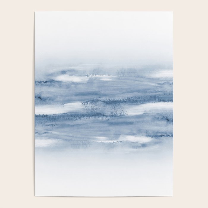 Watercolour Abstract Clouds Poster Gallery Image 1