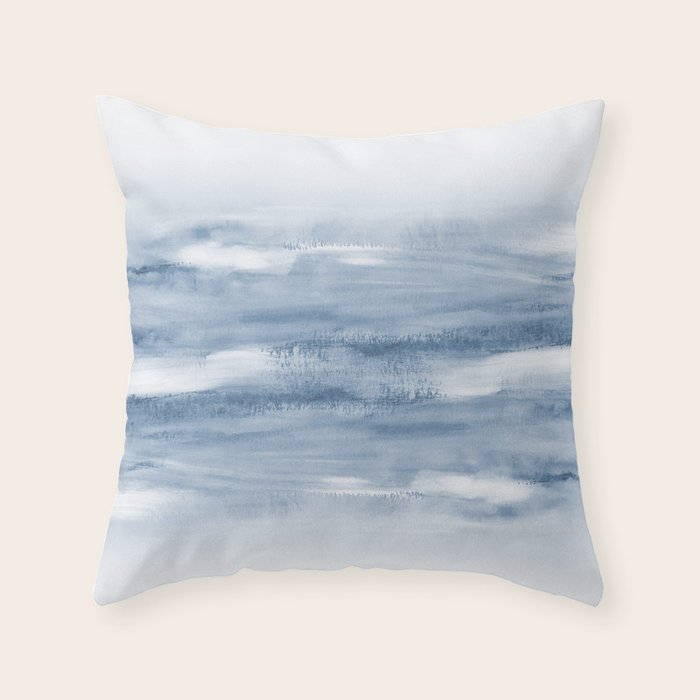 Watercolour Abstract Clouds Throw Pillow Gallery Image 6