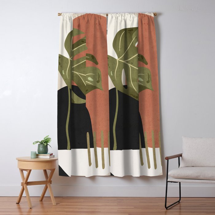 Tropical Leaf- Abstract Art 7 Window Curtain Gallery Image 5