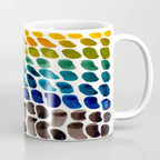 Colorful Rainbow Watercolor Organic Patterns Natural Shapes Playful Art Mid Century Modern Tribal Ar Coffee Mug Gallery Image 1
