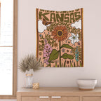 Kansas Wildflowers Wall Tapestry Gallery Image 2
