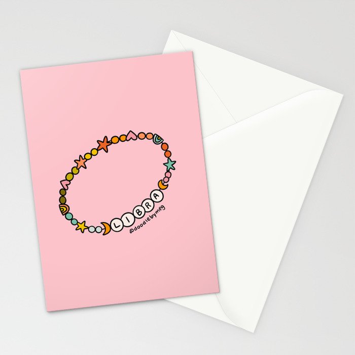Libra Friendship Bracelet Stationery Card Gallery Image 2
