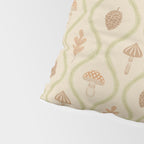 Vintage Pinecone Mushroom Forest Leaves Ogee Pillow Sham Gallery Image 4