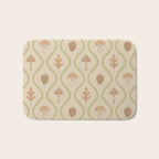 Vintage Pinecone Mushroom Forest Leaves Ogee Bath Mat Gallery Image 1