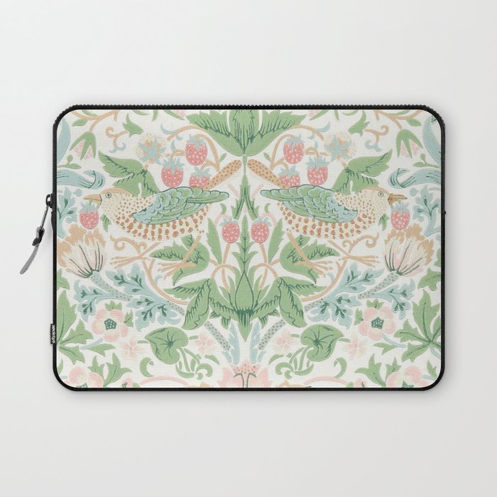 William Morris Strawberry Thief Cochineal Willow Laptop Sleeve Gallery Image 1