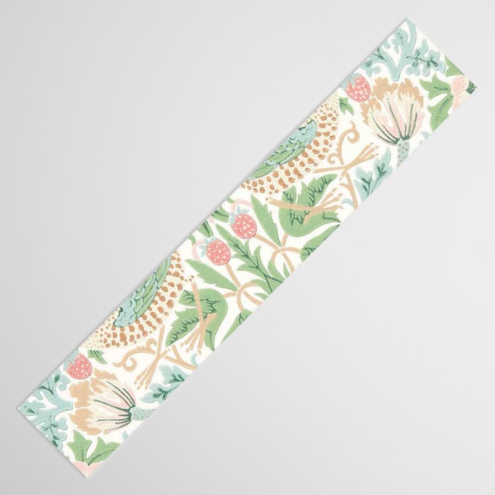 William Morris Strawberry Thief Cochineal Willow Table Runner Gallery Image 3