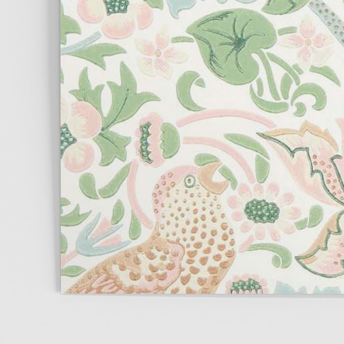 William Morris Strawberry Thief Cochineal Willow Poster Gallery Image 3