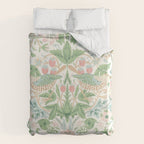 William Morris Strawberry Thief Cochineal Willow Duvet Cover Gallery Image 6