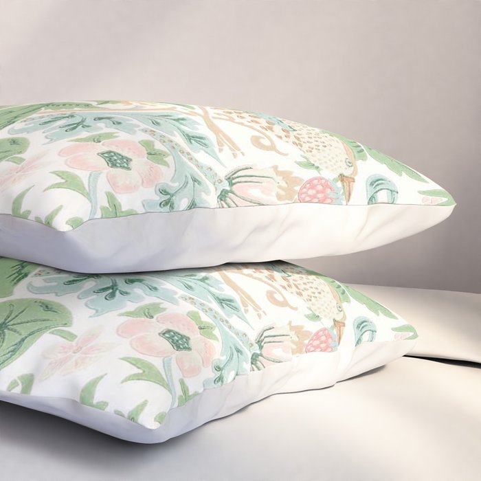 William Morris Strawberry Thief Cochineal Willow Pillow Sham Gallery Image 3