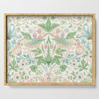 William Morris Strawberry Thief Cochineal Willow Serving Tray Gallery Image 1