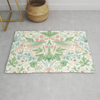 William Morris Strawberry Thief Cochineal Willow Rug Gallery Image 1