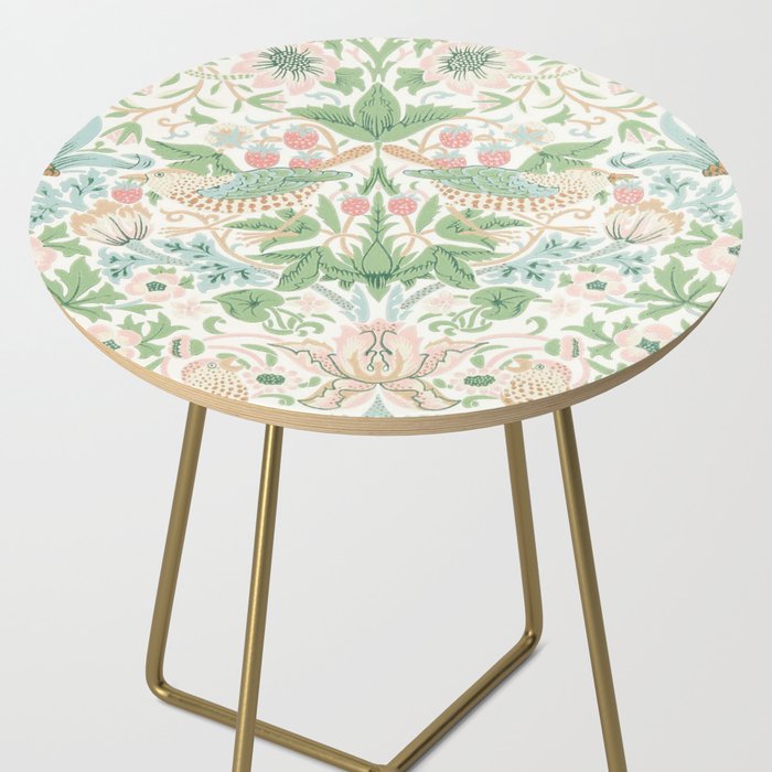 William Morris Strawberry Thief Cochineal Willow Side Table Gallery Image 2