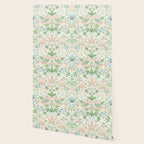 William Morris Strawberry Thief Cochineal Willow Wallpaper Gallery Image 2