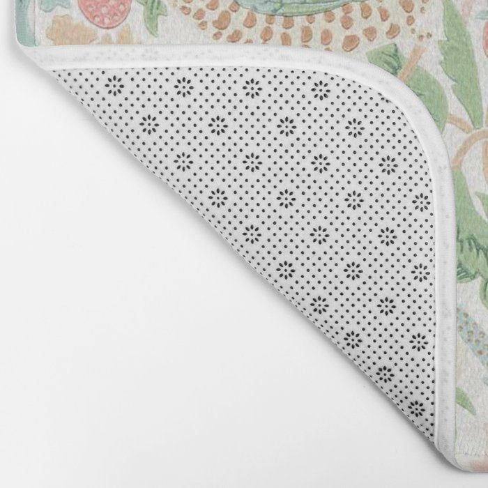 William Morris Strawberry Thief Cochineal Willow Bath Mat Gallery Image 2