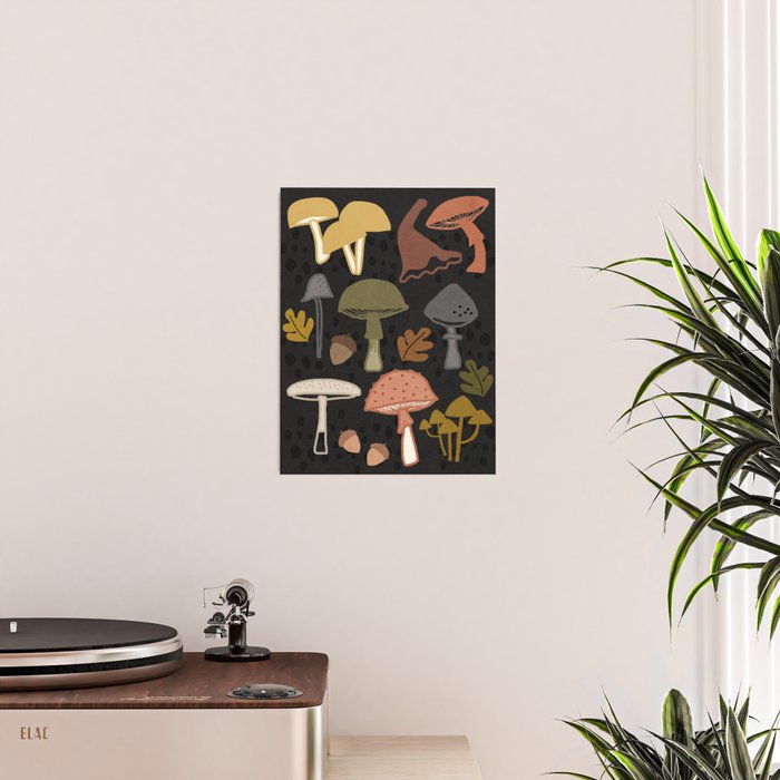 Wild Mushrooms - night Poster Gallery Image 2