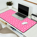 Girly Pink Large Greek Key Pattern Comforters Desk Mat Gallery Image 2