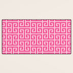 Girly Pink Large Greek Key Pattern Comforters Desk Mat Gallery Image 3