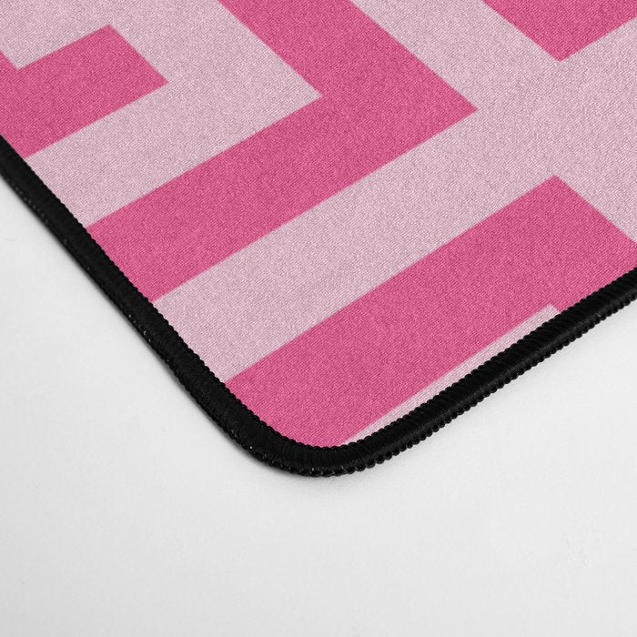 Girly Pink Large Greek Key Pattern Comforters Desk Mat Gallery Image 4