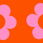 La Fleur | 01 - Retro Floral Print Orange And Pink Aesthetic Preppy Modern Abstract Flower Coffee Mug Gallery Image 2