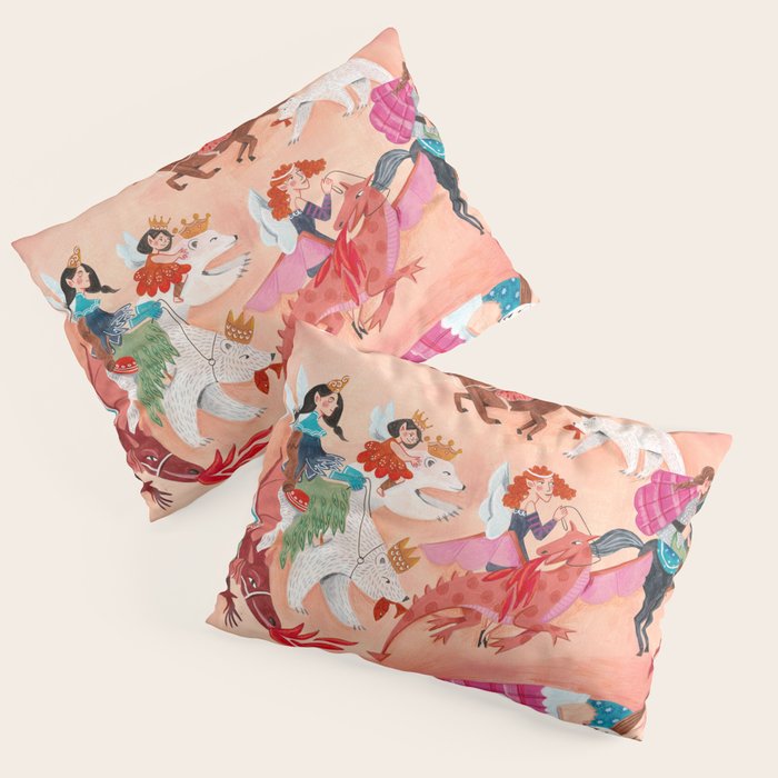 Fairies Bears and Dragons dream Pillow Sham Gallery Image 3