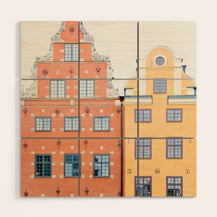 Scandinavian Color - Stockholm Sweden Travel Photography Wood Wall Art Gallery Image 1
