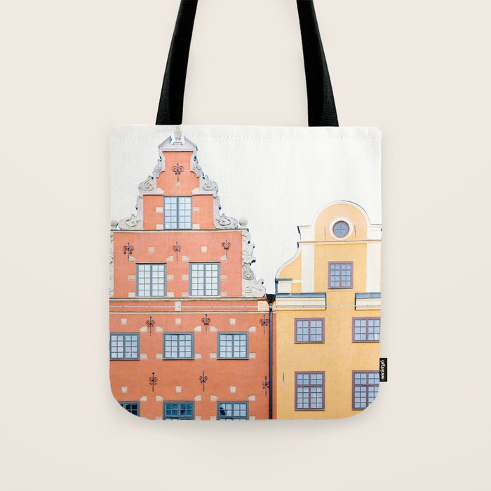 Scandinavian Color - Stockholm Sweden Travel Photography Tote Bag Gallery Image 1