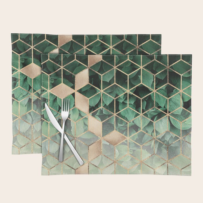 Leaves And Cubes Placemat Gallery Image 1