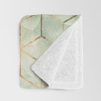 Leaves And Cubes Throw Blanket Gallery Image 3