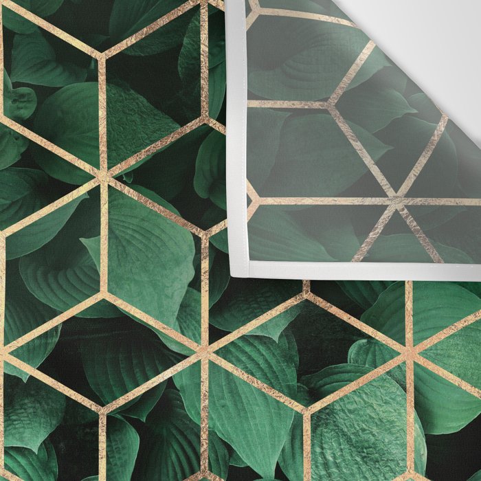 Leaves And Cubes Wall Tapestry Gallery Image 3