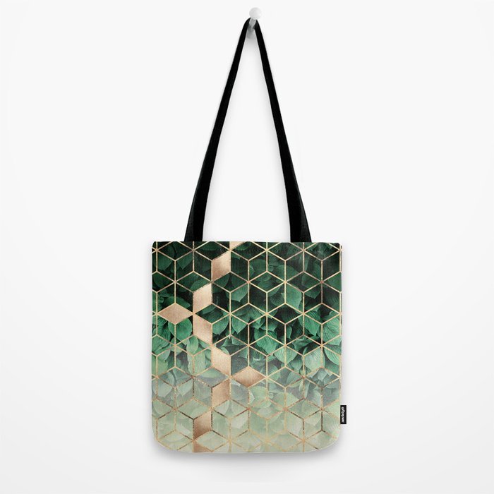 Leaves And Cubes Tote Bag Gallery Image 2