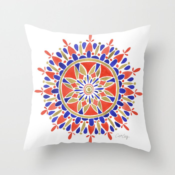 Mandala - America Palette Throw Pillow Gallery Image 6