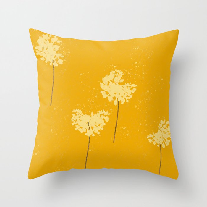 Dandelion Breezes Throw Pillow Gallery Image 1