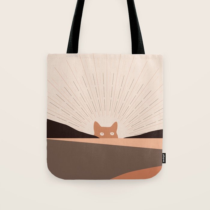 Cat Landscape 124 Tote Bag Gallery Image 1