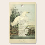 Snowy Heron Divination from # An Almanac of Birds # Divinations for Uncertain Days Cutting Board Gallery Image 1