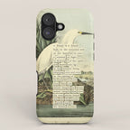 Snowy Heron Divination from # An Almanac of Birds # Divinations for Uncertain Days iPhone Case Gallery Image 1