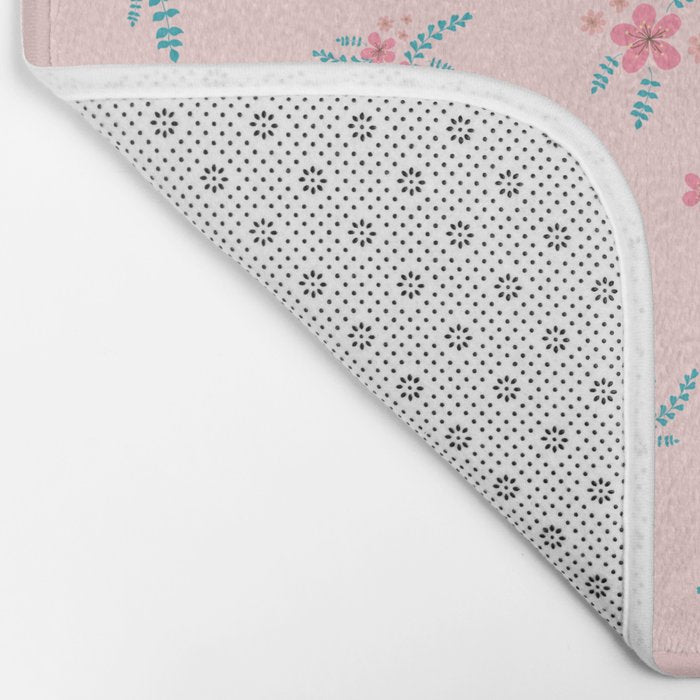 Vintage Cherry Blossom Bouquets Bath Mat Gallery Image 2